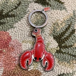 COACH red lobster keychain
